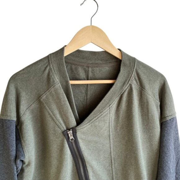 Lululemon Mula Bundle Wrap Jacket Size 6 Heathered Fatigue Green Dark Gr… - Picture 5 of 15